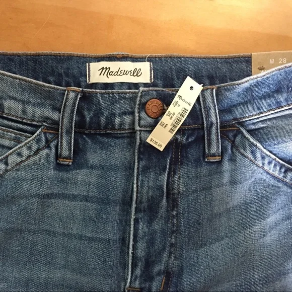 BRAND NEW! Madewell Wide Leg Drop Hem Cropped crop Size-28 - Picture 2 of 4